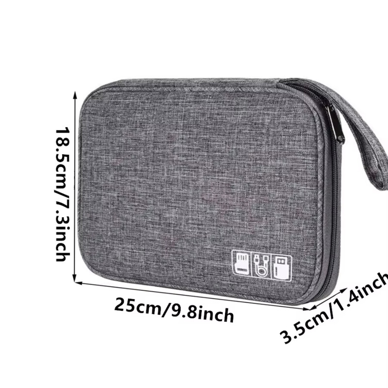 NNBILI Torbe za pohranu kabela Sistem Kit Torbica USB punjač Podatkovni telefon Slušalica Žica Olovka Power Bank Digitalni gadget uređaji