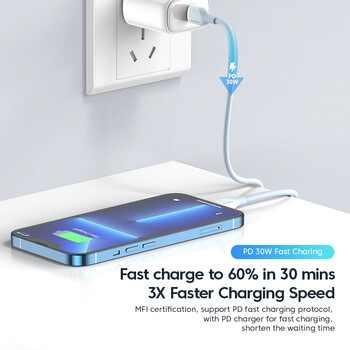 Καλώδιο KUULAA USB C σε Lightning MFi για iPhone Καλώδιο γρήγορης φόρτισης PD 30W USB Type C για iPhone 14 13 12 11 Pro Max X XS XR 8