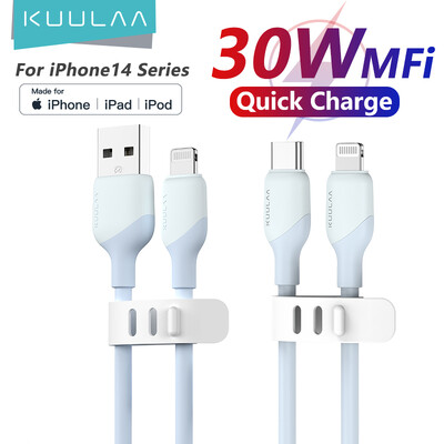 KUULAA Cablu USB C la Lightning MFi pentru iPhone Cablu de încărcare rapidă PD 30W USB tip C pentru iPhone 14 13 12 11 Pro Max X XS XR 8