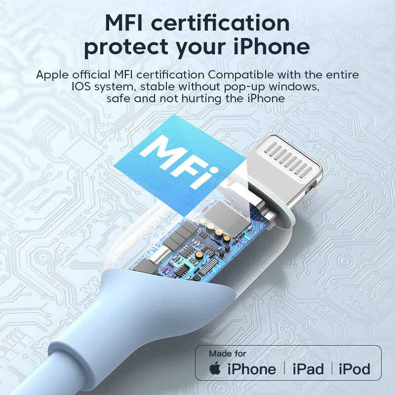 KUULAA Cablu USB C la Lightning MFi pentru iPhone Cablu de încărcare rapidă PD 30W USB tip C pentru iPhone 14 13 12 11 Pro Max X XS XR 8