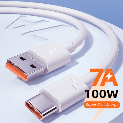 Cablu de încărcare super-rapidă USB tip C 7A pentru Huawei P40 P30 Mate 40 Cablu de date USB de încărcare rapidă pentru Xiaomi Mi 12 Pro Oneplus Realme