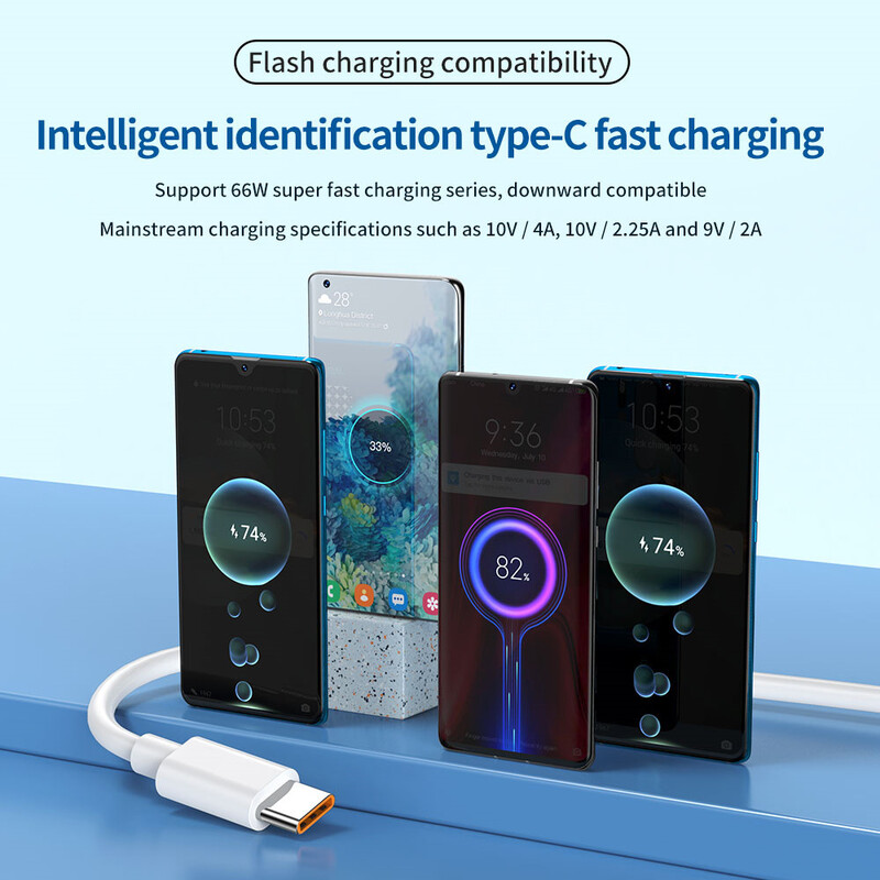 7A USB Type C Кабел за супер бързо зареждане за Huawei P40 P30 Mate 40 USB Fast Charing Data Cord за Xiaomi Mi 12 Pro Oneplus Realme
