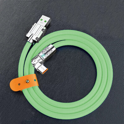 120W 6A silikonski kabel USB C kabel punjača za iPhone 14 13 12 11 Pro Max Mini 180 rotirajući ultra brzi kabel za punjenje tipa C