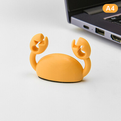 Drăguț Crab Organizator de cabluri Clip Suport pentru cablu de date Organizatori pentru cabluri de încărcare pentru telefon mobil Fixer Birou Suport autoadeziv pentru ordine