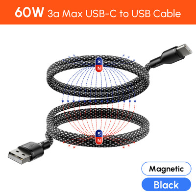 Magnetski 100W najlonski kabel 27W brzo punjenje PD USB C na iOS za iPhone 15 14 13 12 Pro max Samsung S23 S22 Type C spiralni magnet