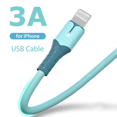 USB laidas, skirtas iPhone 14 13 12 11 Pro Max XS XR 6s 7 8 Plus iPad 3A greito įkrovimo kabelis USB į IOS duomenų kabelis greito įkroviklio laidas