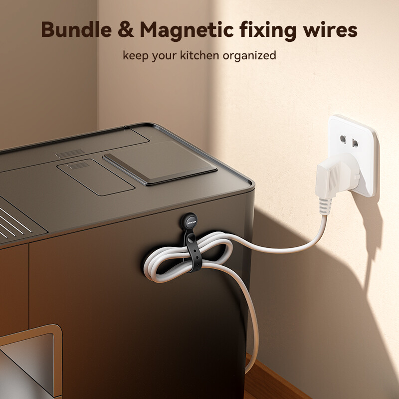 „Joyroom“ 12/6 vnt. magnetiniai kabelių valdymo raiščiai Vielų laikiklis 11 cm kabelių laikiklis, reguliuojamas kabliuko ir kilpos laikiklio dirželiai namams