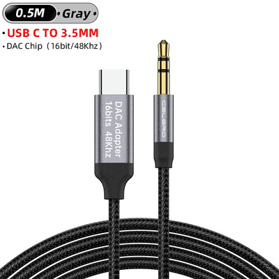 AUX kabel tipa C do 3,5 mm utičnice, audio utikač, adapter za zvučnike za Samsung Huawei iPone Realme, automobilske slušalice, žica za pretvaranje računala