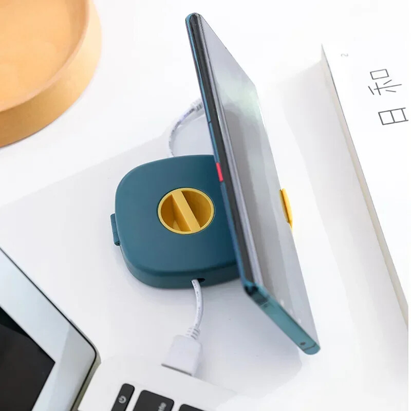 1PC Organizator kabela Rotirajuća kutija za namotavanje kabela Plastična prijenosna torbica za pohranu žice Držač telefona Žica za miš Skladištenje kabela za slušalice