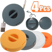 4/1kom Okruglo upravljanje USB kabel za punjenje Prijenosni držač kabela punjača Stezaljke Namotač Fleksibilni organizator za uvlačenje