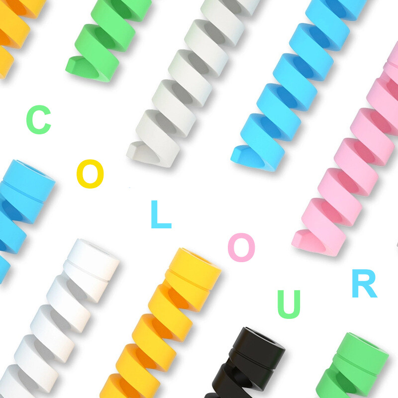 10 kom Zaštita kabela Silikonski kabel za punjenje Spiralni namotač Završetak žice Čuvar kabela Poklopac za telefon USB kabel punjača Dodaci