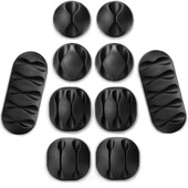 10 бр. Органайзер за кабели USB Cable Management Winder Desktop Tidy For слушалки Телефон Кабел за зареждане Органайзер за кабели