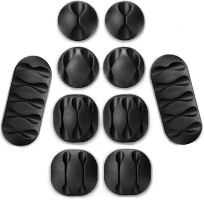 10 бр. Органайзер за кабели USB Cable Management Winder Desktop Tidy For слушалки Телефон Кабел за зареждане Органайзер за кабели