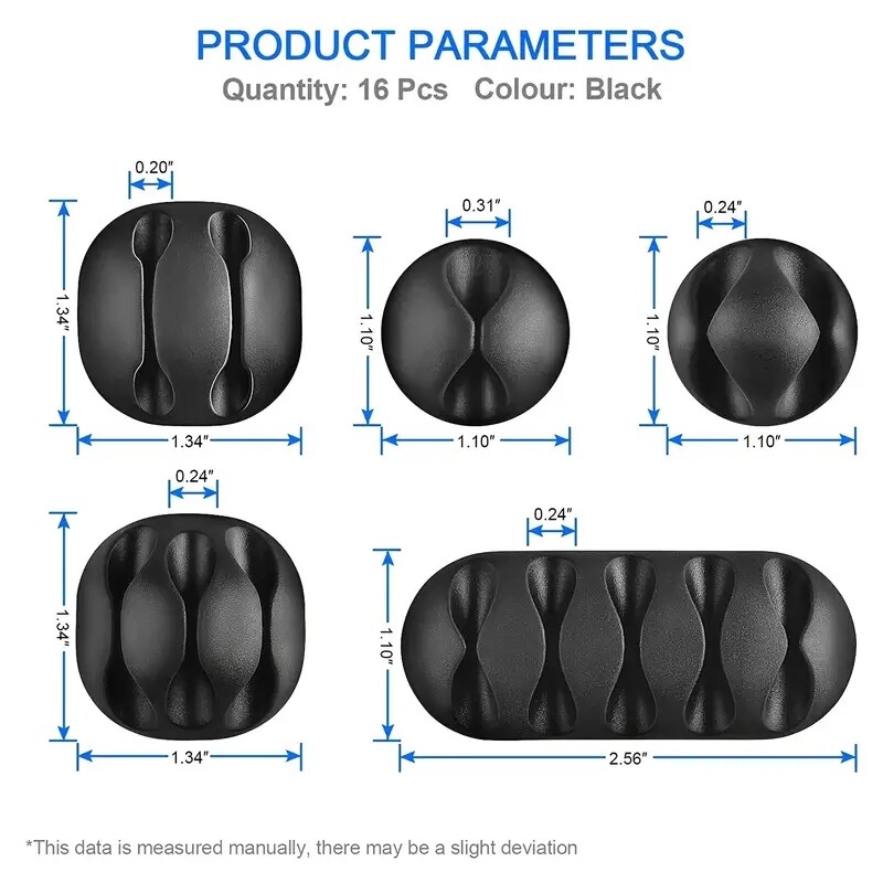 10 бр. Органайзер за кабели USB Cable Management Winder Desktop Tidy For слушалки Телефон Кабел за зареждане Органайзер за кабели