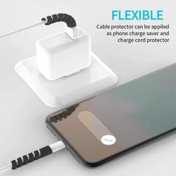 Untoom 10Pcs Spiral Charging Charging Protector for Mobile Phone Silicone Flexible Wire Cable Saver for Mouse Cell phone Data Lines