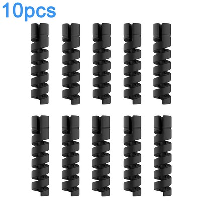 Untoom 10Pcs spiralni zaštitnik kabela za punjenje za mobilni telefon Silikonska fleksibilna žica za zaštitu kabela za miša Podatkovne linije mobilnog telefona