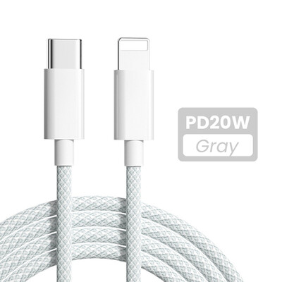 20 W PD USB C laidas, skirtas iPhone 14 13 12 Pro Max 11 8 7 Plus 6 XS greito įkrovimo USB-C laidas, skirtas iPad AirPods Pro 2 duomenų laidui 1/2M