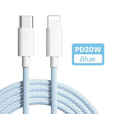 20 W PD USB C laidas, skirtas iPhone 14 13 12 Pro Max 11 8 7 Plus 6 XS greito įkrovimo USB-C laidas, skirtas iPad AirPods Pro 2 duomenų laidui 1/2M