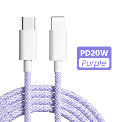 20 W PD USB C laidas, skirtas iPhone 14 13 12 Pro Max 11 8 7 Plus 6 XS greito įkrovimo USB-C laidas, skirtas iPad AirPods Pro 2 duomenų laidui 1/2M