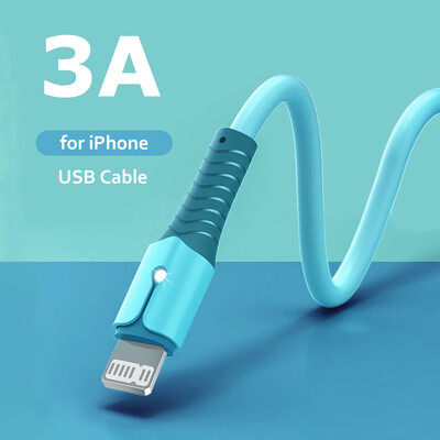 USB-kaabel iPhone`i 14 13 12 11 Pro Max XS XR 6s 7 8 Plus iPad 3A kiirlaadimiskaabel USB to ios andmekaabli kiirlaadija juhe