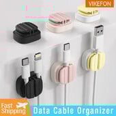 Kis süti alakú mobiltelefon adatkábel tároló kapocs USB típusú C kábel tároló kábel kezelő kapocs 3 db 6 db kábelrögzítő