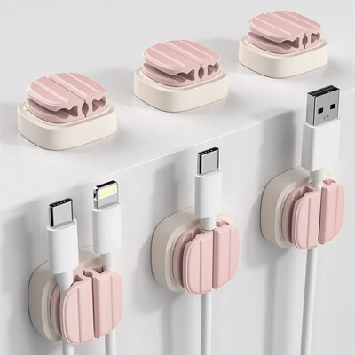 Kis süti alakú mobiltelefon adatkábel tároló kapocs USB típusú C kábel tároló kábel kezelő kapocs 3 db 6 db kábelrögzítő