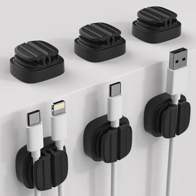 Kis süti alakú mobiltelefon adatkábel tároló kapocs USB típusú C kábel tároló kábel kezelő kapocs 3 db 6 db kábelrögzítő