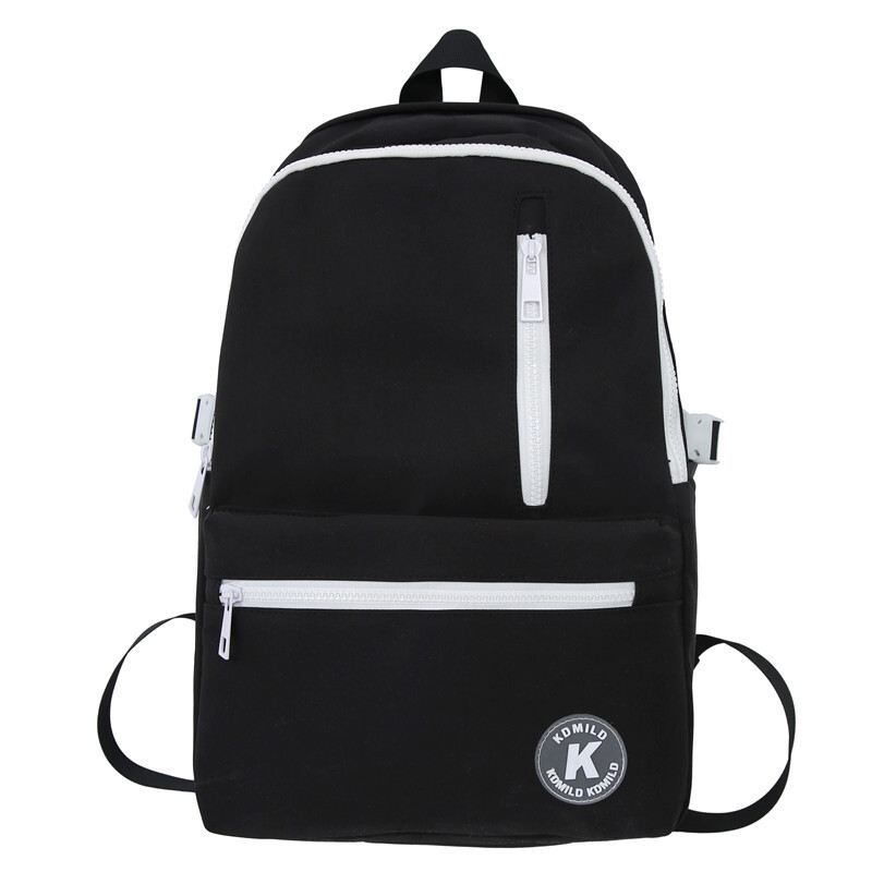 Jednostavan jednobojni svakodnevni ruksak. Korejski stil, moda, kontrastna boja, svježi ruksak za djevojčice, veliki kapacitet, školska torba, moderno