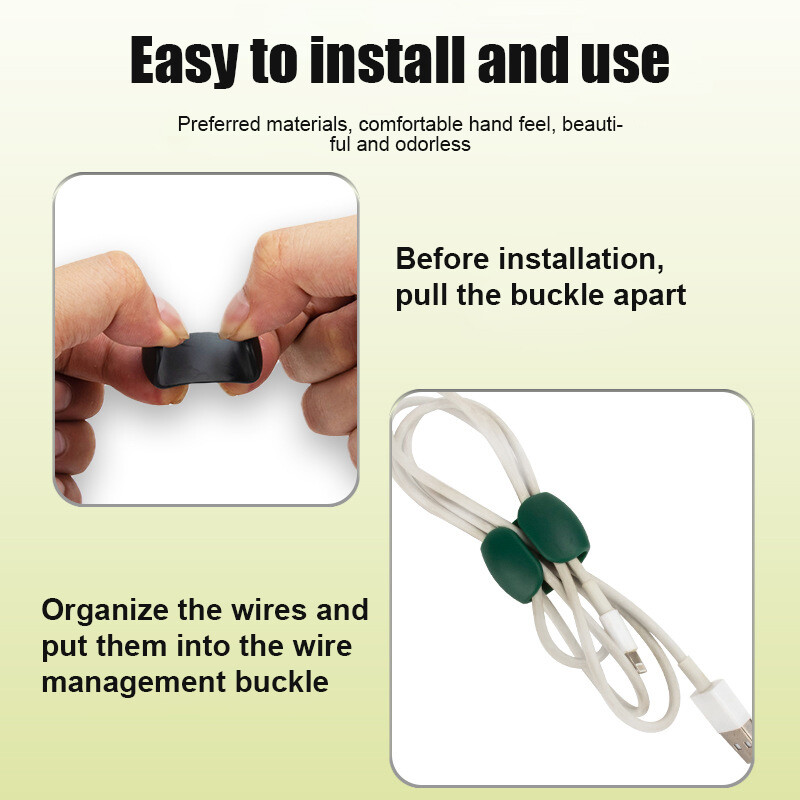10/5/1 vnt Daugiafunkcinis kabelio laikiklis USB laikiklis Laido valdymo spaustukas Laido laikiklis Ausinės Ausinės Telefono įkroviklis Laido spaustukai