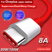 Oneplus kabel Original 100W 8A USB tip C kabel Supervooc Warp punjač za brzo punjenje One plus 10 9 8 pro 11 10t Nord 3 2t 2 8t