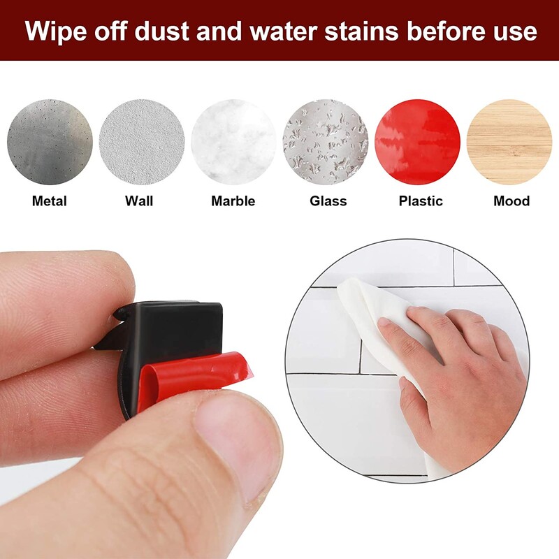 Untoom Cable Organizer Kabelių valdymo spaustukai Ausinių pelė Laido tvarkyklė Laido laikiklis Lankstus USB kabelio vyniotuvas, skirtas darbalaukio sienai