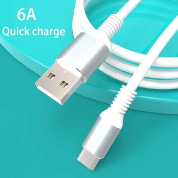 Καλώδιο φόρτισης Kiki Shoot 6a Super Fast Charging Data Cable 4.0 Charging Charging for Huawei Xiaomi Type-c Καλώδια ταχείας φόρτισης USB 1m Καλώδιο δεδομένων