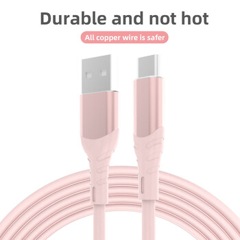 2.1A Καλώδιο γρήγορης φόρτισης USB Type C Καλώδια δεδομένων εξαιρετικά γρήγορης φόρτισης για iPhone 15 Samsung Realme Xiaomi Huawei Oneplus POCO OPPO