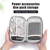 Τσάντα αποθήκευσης 1PC Portable Cable Organizer για Power Bank Θήκη ψηφιακής καλωδίου Θήκη για ακουστικά Θήκη ακουστικών Κουτί φόρτισης