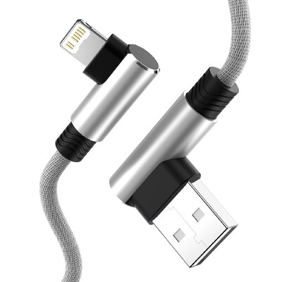 2m 3m 90 градуса USB кабел за бързо зареждане за iPhone 14 13 12 11 Pro Max XS XR 8 7 6 Plus SE iPad Apple Wire Data Charger Кабел 2 3 m