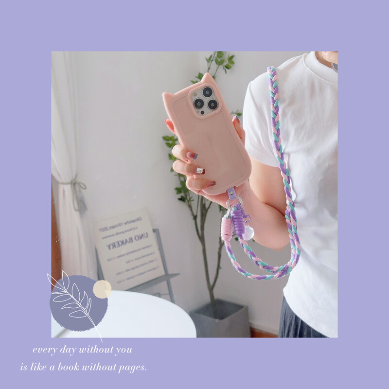 Творчески анимационен мобилен телефон Универсален ремък Crossbody Дълго въжен ремък Въже Карикатура Декоративни висулки Аксесоари