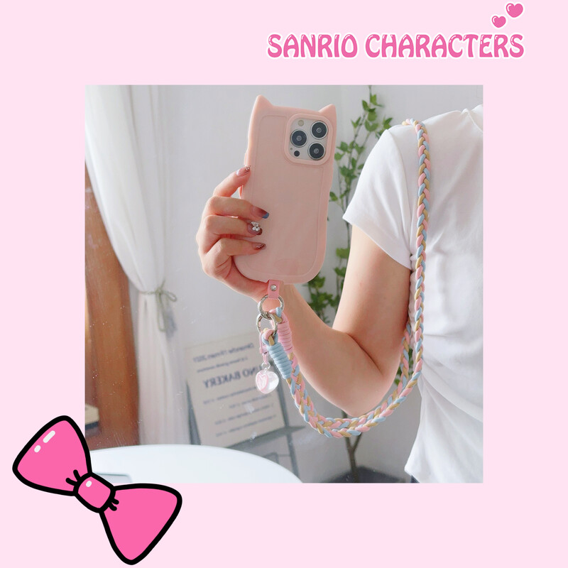 Творчески анимационен мобилен телефон Универсален ремък Crossbody Дълго въжен ремък Въже Карикатура Декоративни висулки Аксесоари