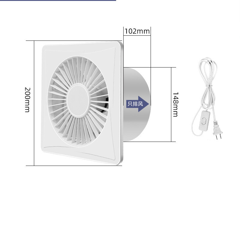 Kupaonski ispušni ventilator zidni ventilacijski ventilator kuhinja kućanski WC ispušni ventilator kupaonski ispušni ventilator snažan tihi