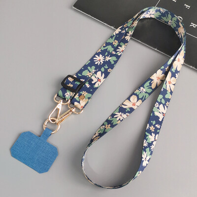 Värvitud Crossbody Mobiiltelefoni kaelapaela rihm reguleeritav kaela riputusnöör koos tihendiga klambriga kaotsiminekuvastane universaalne telefoniümbrise kaelapael