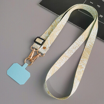 Värvitud Crossbody Mobiiltelefoni kaelapaela rihm reguleeritav kaela riputusnöör koos tihendiga klambriga kaotsiminekuvastane universaalne telefoniümbrise kaelapael