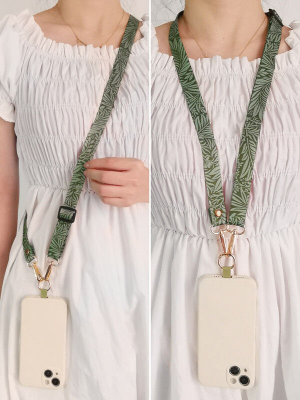 Curea pentru șnur pentru telefon mobil, cu corp încrucișat pictat, frânghie reglabilă pentru agățat pentru gât, cu clemă de garnitură, șnur universal anti-pierdere pentru husa telefonului