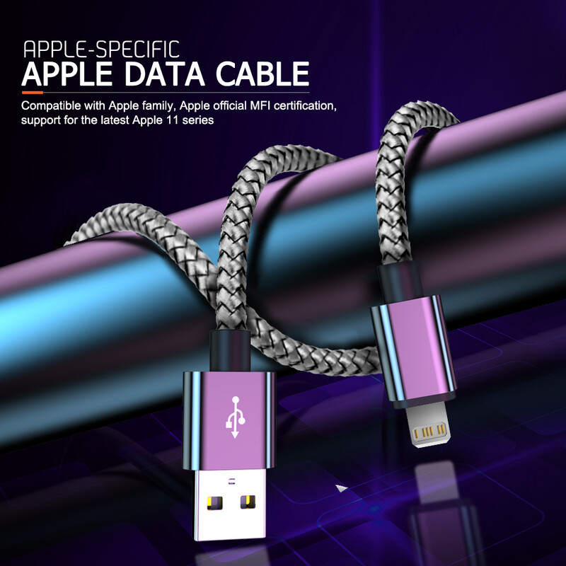 Quick Charge USB kabel za iPhone 12 11 13 Pro X Max 6 7 8 Plus Apple iPad Origin 2m 3m Line Kabel za mobilni telefon Žica za punjenje podataka