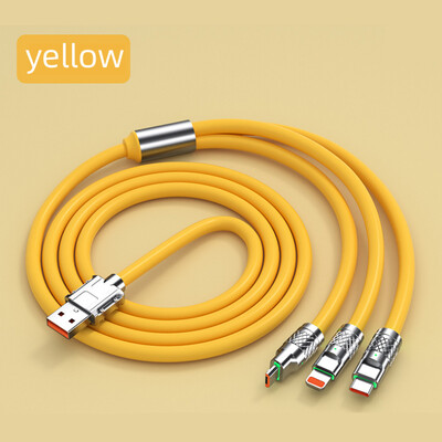 120W USB Micro tip C kabel punjača 3 u 1 silikonski podebljani kabel za brzo punjenje za iPhone 14 13 12 11 pro max Samsung Xiaomi