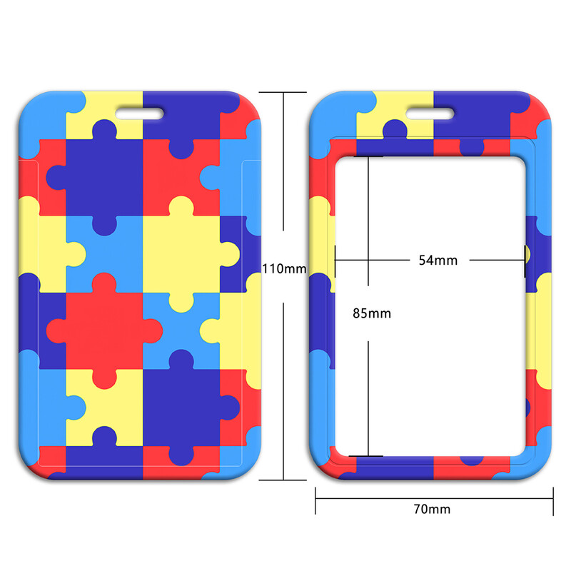 LX1311 Slagalica za svijest o autizmu, remen za oko, privjesak, držač značke, osobna iskaznica, propusnica, uže za vješanje, larijat, uže za privjeske za ključeve, pribor