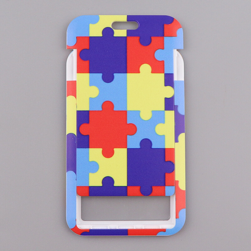 LX1311 Slagalica za svijest o autizmu, remen za oko, privjesak, držač značke, osobna iskaznica, propusnica, uže za vješanje, larijat, uže za privjeske za ključeve, pribor