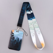 Minimalistinio stiliaus kredencialų laikiklis kalnų kaklo dirželis Telefono dirželis ID Ženkliuko laikiklis Virvelė Raktų pakabukas Raktų pakabukai Priedai