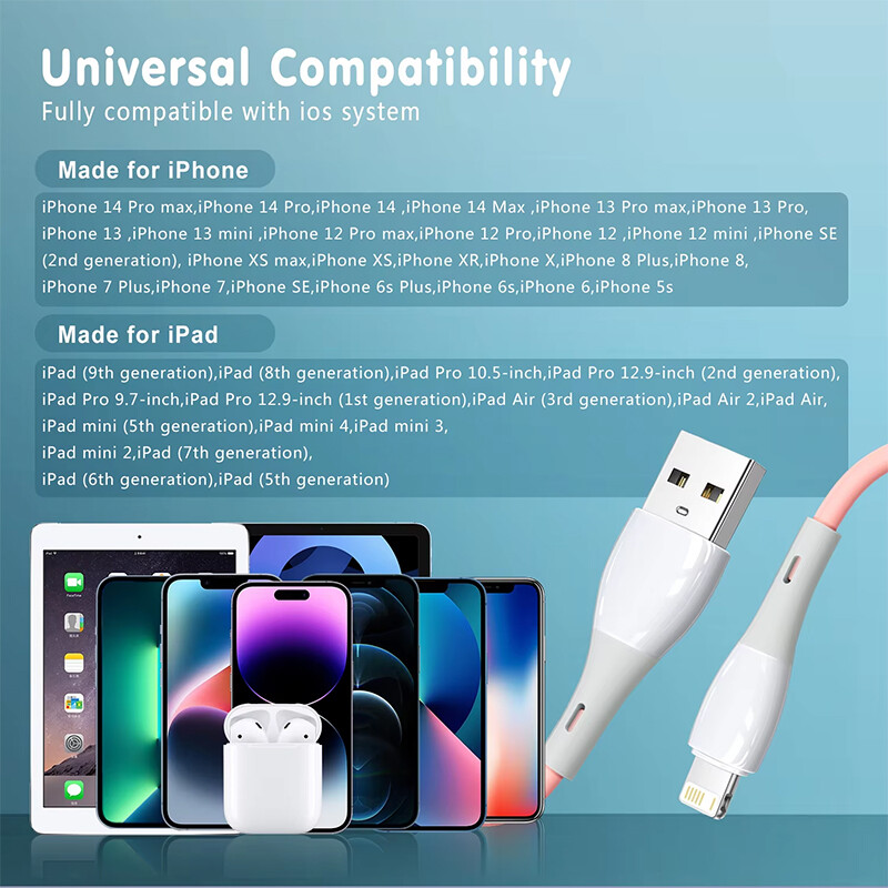 MFi certificirani USB Lightning kabel Kabel za brzo punjenje za iPhone 14 13 12 Pro Max X XS XR 8 7 Plus iPad kabel za punjenje 0,9 M 1,8 M