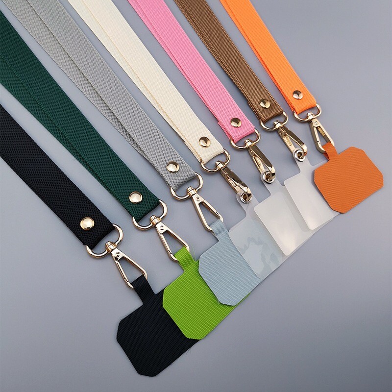 Дълги едноцветни издръжливи презрамки за мобилен телефон Връзка за широколентова верига, прашка, висулка, въже за врата, простота, висулка против изгубено въже