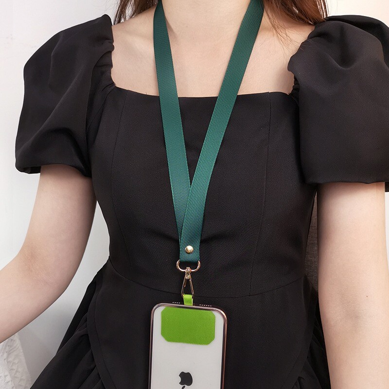 Дълги едноцветни издръжливи презрамки за мобилен телефон Връзка за широколентова верига, прашка, висулка, въже за врата, простота, висулка против изгубено въже
