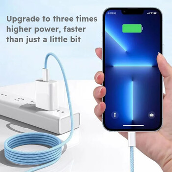 Καλώδιο φόρτισης 60W USB C σε USB C για Apple iPhone 15 Φορτιστής Γρήγορο καλώδιο τροφοδοσίας μήκους 6 ποδιών για iPhone 15 Pro Max/MacBook Air